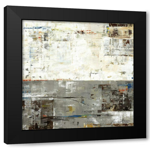 Grey Zone II Black Modern Wood Framed Art Print with Double Matting by Lera