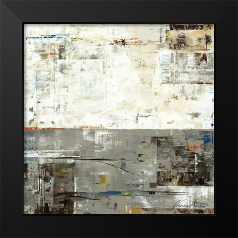 Grey Zone II Black Modern Wood Framed Art Print by Lera