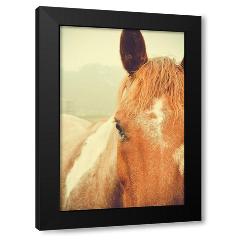 Chester Black Modern Wood Framed Art Print with Double Matting by Joy, Olivia