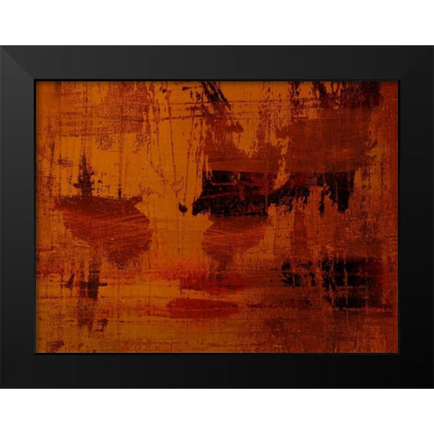 ROUILLE Black Modern Wood Framed Art Print by PI Studio