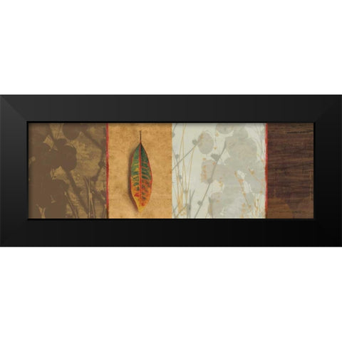 Leaf Song Black Modern Wood Framed Art Print by Pearce, Allison