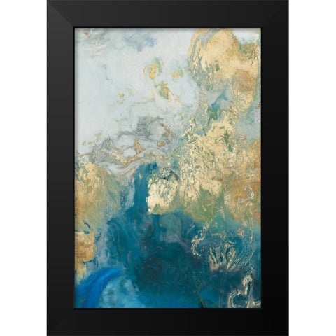 Ocean Splash II Black Modern Wood Framed Art Print by PI Galerie