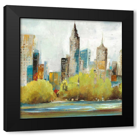 Hudson Ferry II Black Modern Wood Framed Art Print with Double Matting by Pearce, Allison