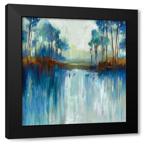 Late Summer Landscape Black Modern Wood Framed Art Print with Double Matting by Pearce, Allison