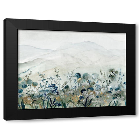 Bluebell Field Black Modern Wood Framed Art Print with Double Matting by Pearce, Allison