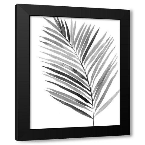 BW Palm IV Black Modern Wood Framed Art Print with Double Matting by PI Studio