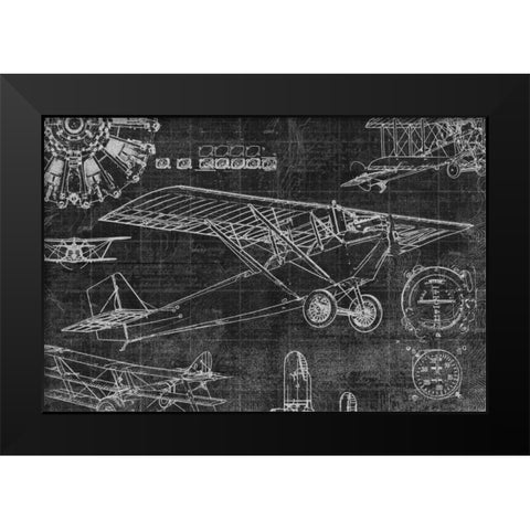 Vintage Aviation I Black Modern Wood Framed Art Print by Selkirk, Edward