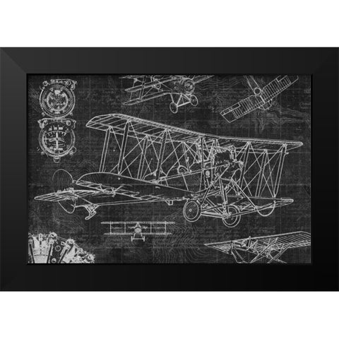 Vintage Aviation II Black Modern Wood Framed Art Print by Selkirk, Edward