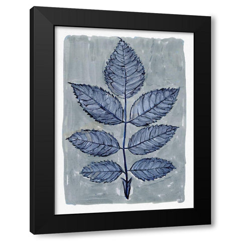 Modern Botanical Study II Black Modern Wood Framed Art Print with Double Matting by Stellar Design Studio