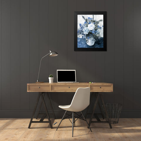 Garden Vase II Black Modern Wood Framed Art Print by Stellar Design Studio