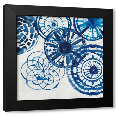 Shibori Rings II Black Modern Wood Framed Art Print by Wilson, Aimee