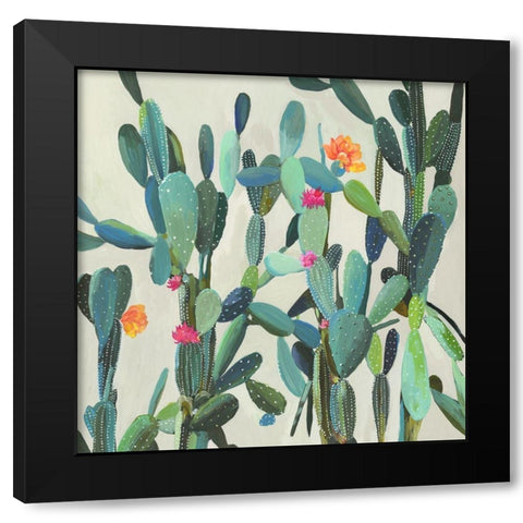 Cactus Garden Black Modern Wood Framed Art Print by Wilson, Aimee