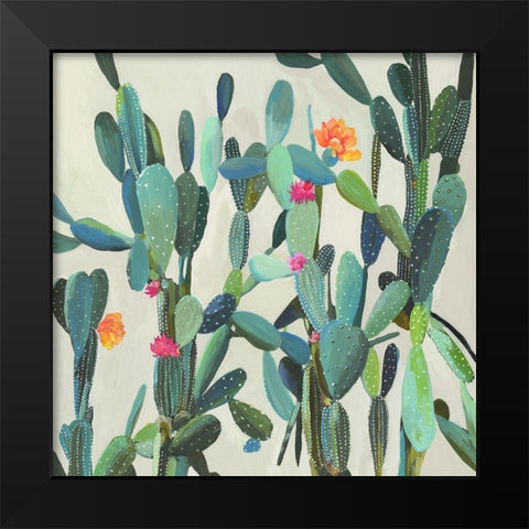 Cactus Garden Black Modern Wood Framed Art Print by Wilson, Aimee
