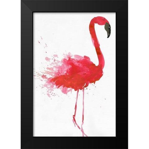 Flamingo Portrait II Black Modern Wood Framed Art Print by Wilson, Aimee