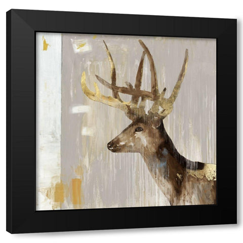 Stag I Black Modern Wood Framed Art Print by Wilson, Aimee
