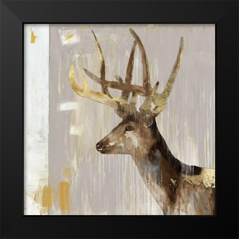 Stag I Black Modern Wood Framed Art Print by Wilson, Aimee