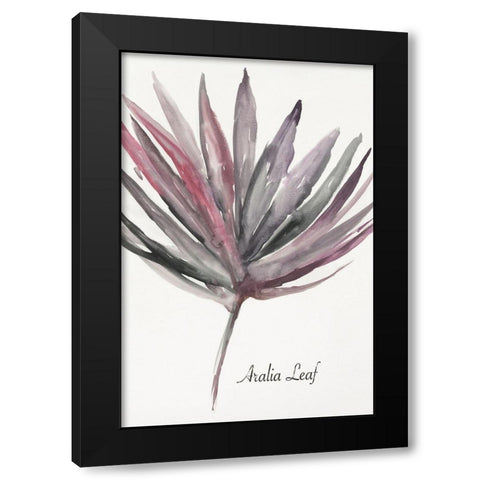 Aralia Leaf Black Modern Wood Framed Art Print by Wilson, Aimee