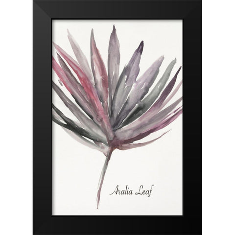 Aralia Leaf Black Modern Wood Framed Art Print by Wilson, Aimee