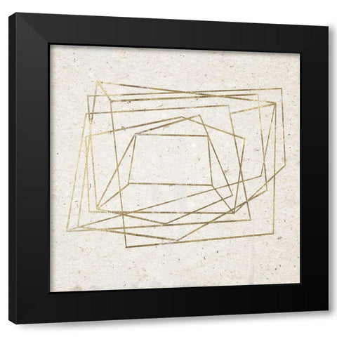 Golden Embrace I Black Modern Wood Framed Art Print with Double Matting by Wilson, Aimee