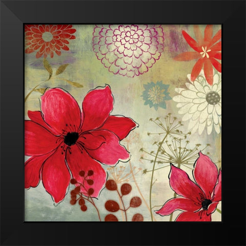In the Garden I Black Modern Wood Framed Art Print by Wilson, Aimee