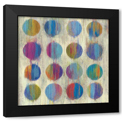 Ikat Dots II Black Modern Wood Framed Art Print by Wilson, Aimee