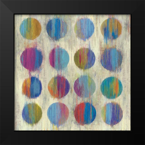 Ikat Dots II Black Modern Wood Framed Art Print by Wilson, Aimee