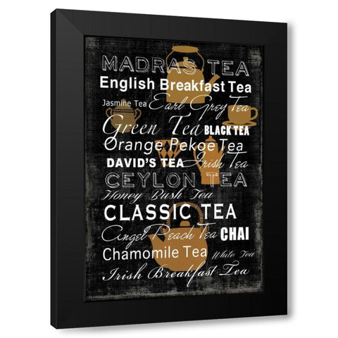 Tea Collection - Mini Black Modern Wood Framed Art Print by Wilson, Aimee