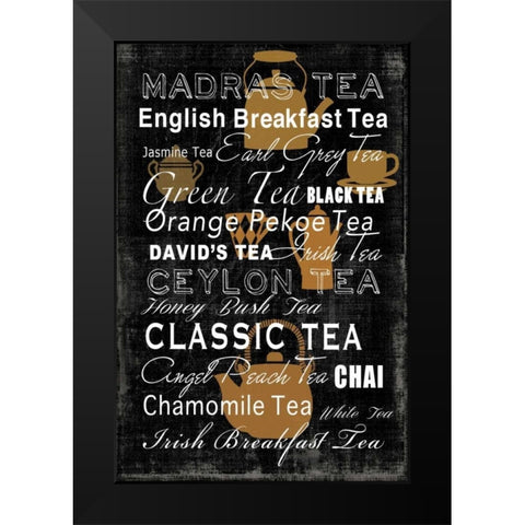 Tea Collection - Mini Black Modern Wood Framed Art Print by Wilson, Aimee