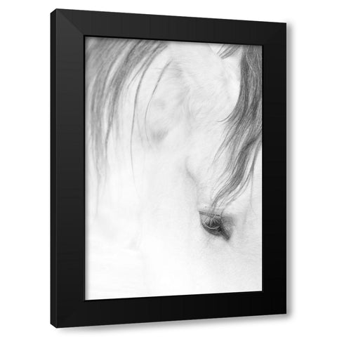 Younesi-Lock of Hair Black Modern Wood Framed Art Print by 1x