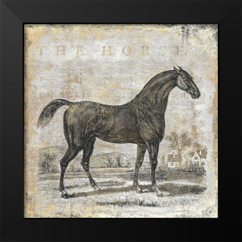 Gold Stallion II  Black Modern Wood Framed Art Print by Zalewski, Christine