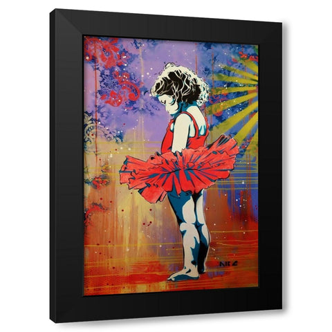 Lifes A Dance 2 Black Modern Wood Framed Art Print by AbcArtAttack