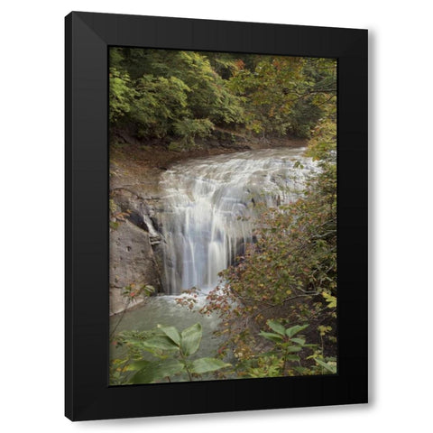 Hokkaido Waterfall - 2 Black Modern Wood Framed Art Print by Blaustein, Alan
