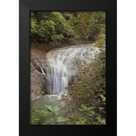 Hokkaido Waterfall - 2 Black Modern Wood Framed Art Print by Blaustein, Alan