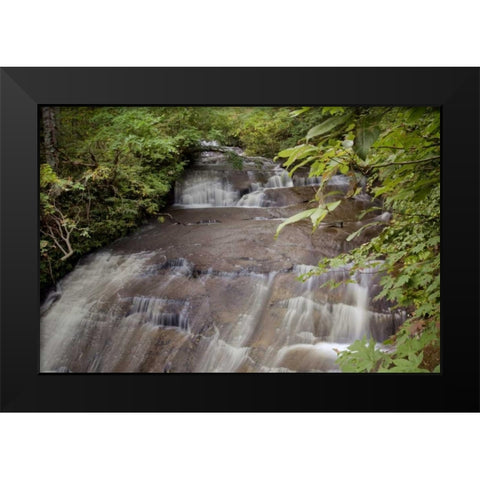 Hokkaido Waterfall - 3 Black Modern Wood Framed Art Print by Blaustein, Alan