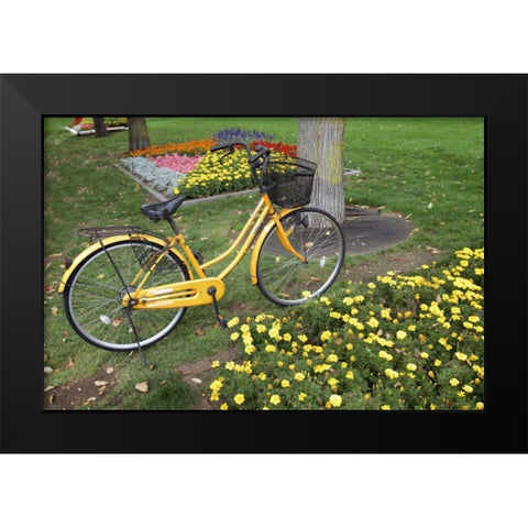 Japan Bicycle - 1 Black Modern Wood Framed Art Print by Blaustein, Alan