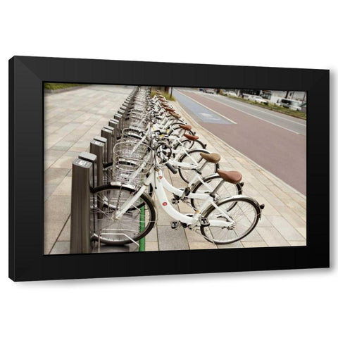 Japan Bicycle - 7 Black Modern Wood Framed Art Print by Blaustein, Alan
