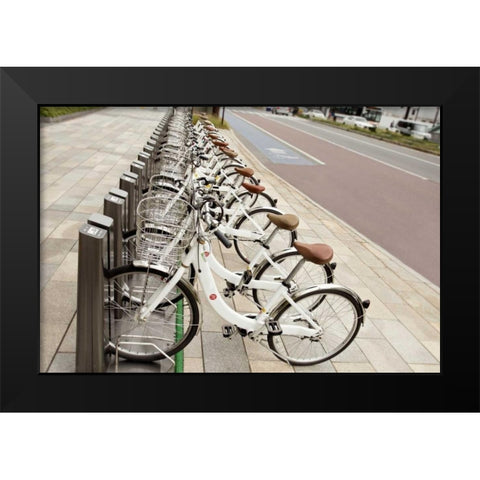 Japan Bicycle - 7 Black Modern Wood Framed Art Print by Blaustein, Alan