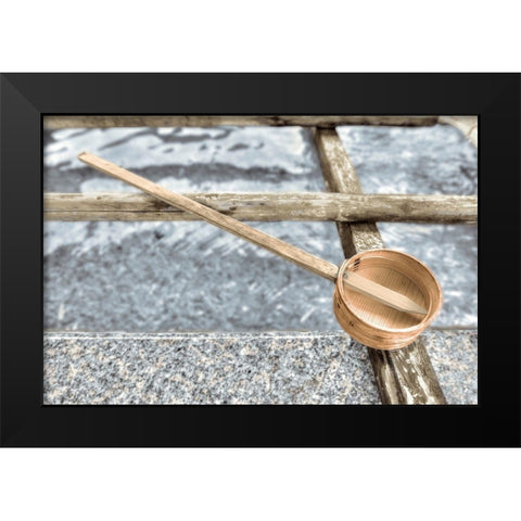 Zen Fountain Black Modern Wood Framed Art Print by Blaustein, Alan