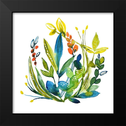 English Garden 3 Black Modern Wood Framed Art Print by Binkin, Lesia