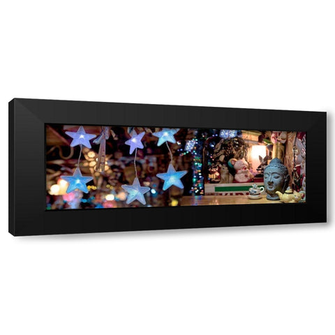 Nagano Cafe 3 Black Modern Wood Framed Art Print with Double Matting by Blaustein, Alan