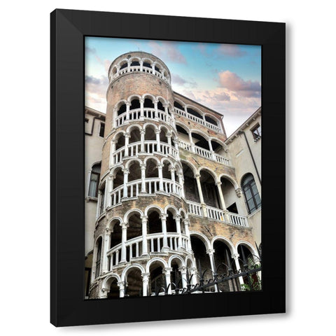 Scala Contarini del Bovolo #1 Black Modern Wood Framed Art Print by Blaustein, Alan