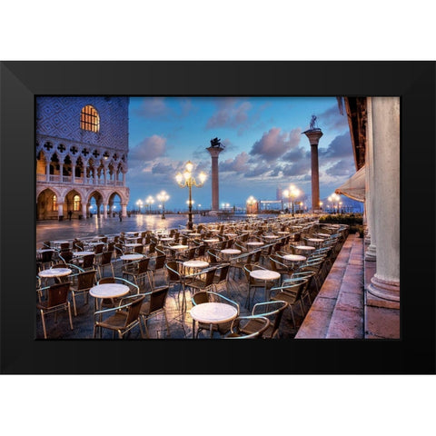Piazza San Marco Sunrise #21 Black Modern Wood Framed Art Print by Blaustein, Alan