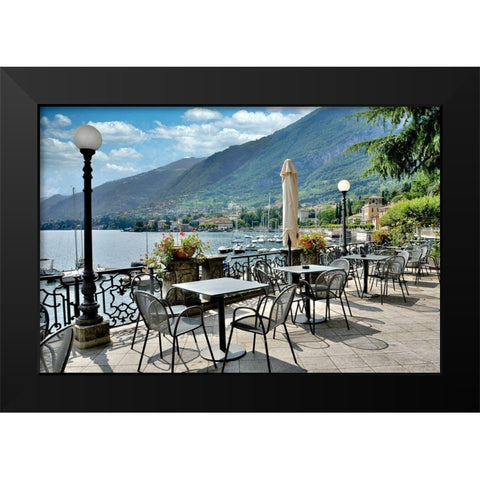 Lake Caffe #4 Black Modern Wood Framed Art Print by Blaustein, Alan