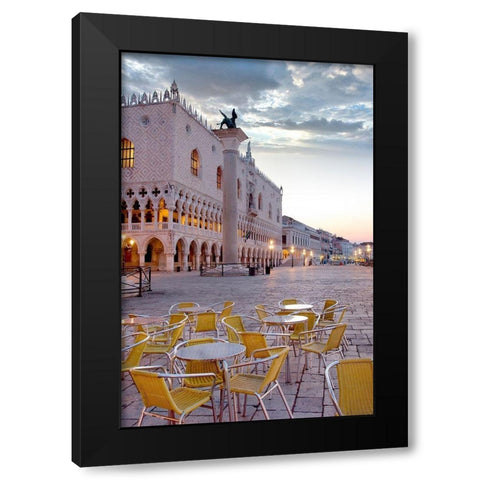 Piazza San Marco At Sunrise #5 Black Modern Wood Framed Art Print by Blaustein, Alan