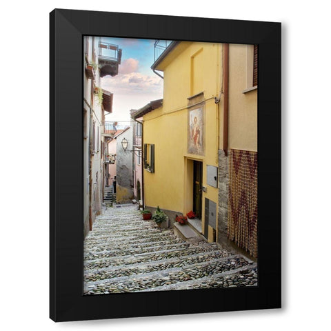 Rezzonico Harbor #3 Black Modern Wood Framed Art Print with Double Matting by Blaustein, Alan