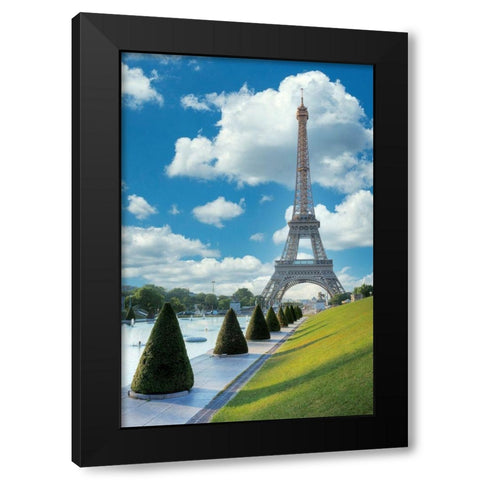 Eiffel Tower View II Black Modern Wood Framed Art Print by Blaustein, Alan