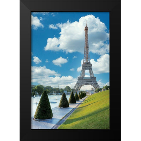 Eiffel Tower View II Black Modern Wood Framed Art Print by Blaustein, Alan