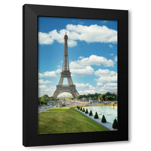 Eiffel Tower View III Black Modern Wood Framed Art Print by Blaustein, Alan