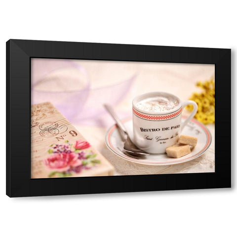 Paris Bistro No. 4 Black Modern Wood Framed Art Print by Blaustein, Alan