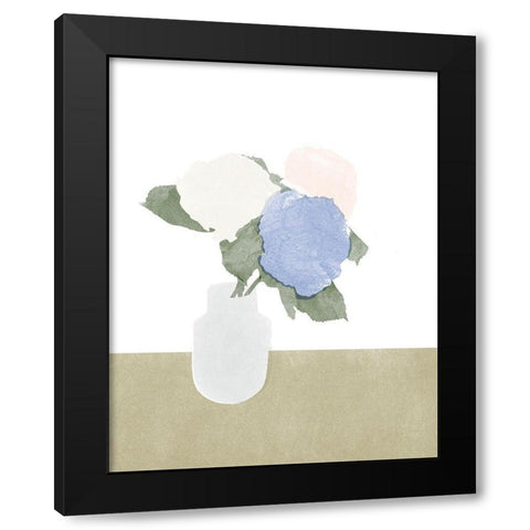 Floral No. 3 Black Modern Wood Framed Art Print with Double Matting by Beeh, Katie